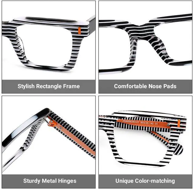 Alt view image 3 of 5 - Zeelool Blue Light Glasses for Women Black Rectangle Eyeglasses Bluelight Blocking Chic Stylish Eyewear Glasses JGA694383-01B