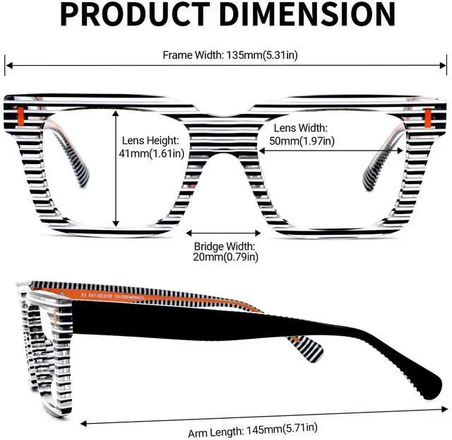 Alt view image 5 of 5 - Zeelool Blue Light Glasses for Women Black Rectangle Eyeglasses Bluelight Blocking Chic Stylish Eyewear Glasses JGA694383-01B