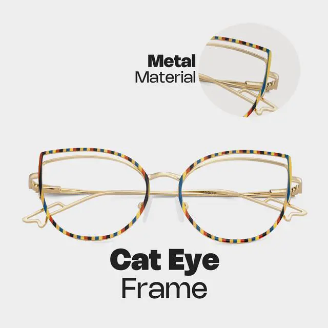 Alt view image 5 of 5 - Zeelool Blue Light Blocking Glasses for Women, Fashion Glasses Computer Eyeglasses Eyewear Anti UV, Eyestrain and Glare with Non-prescription Clear Lenses ZJGM506216-06B