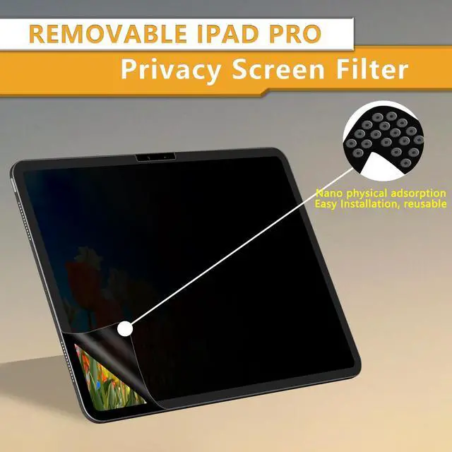 Alt view image 3 of 5 - ZOEGAA IPad Pro 13 Inch M4 Privacy Screen, Removable and Reusable Ipad pro 13 Inch 2024 Privacy Screen, 30- Degree Anti-Spy Privacy Filter, Anti-Glare, Blue Ray Reduction, Matte Finish