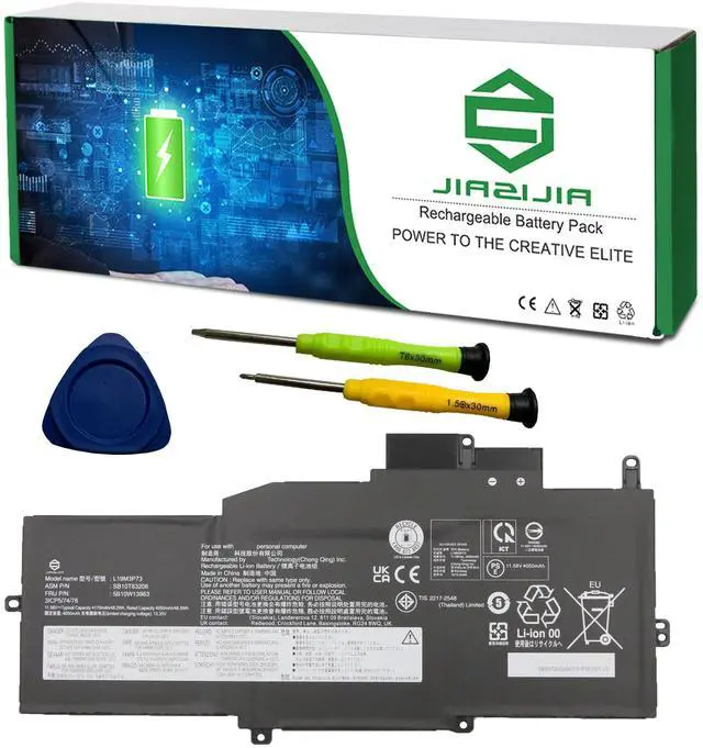 Main image of JIAZIJIA L19M3P73 Laptop Battery Replacement for Lenovo ThinkPad X1 Nano Gen 1 2020 Series SB10T83206 5B10W13963 L19C3P71 SB10T83207 5B10W13964 L19M3P72 SB10T83205 5B10W13962 11.58V 48.2Wh 4170mAh