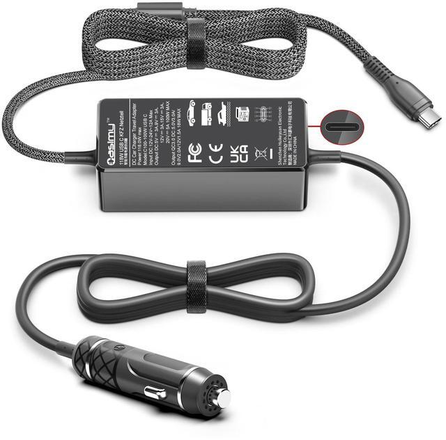 Main image of CASIMY for Acer HP Dell MSI Surface Pro USB C Laptop Car Charger 100W C Port Laptop Charger for MacBook Pro Air Lenovo Asus LG Gram Razer Samsung Chromebook PD3.0 96W 87W Auto 12V-24V DC Power Adapter