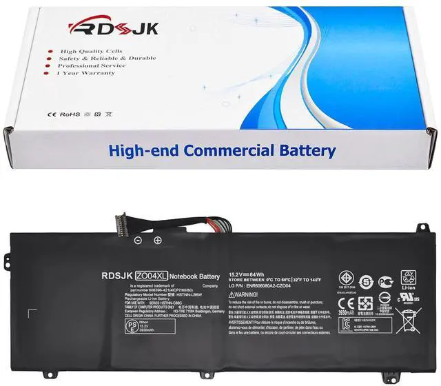 Main image of ZO04XL ZO04 Laptop Battery for HP ZBook Studio G3 G4 G4-Y6K33EA Mobile Workstation Series ZO06XL ZO06 808396-421 808450-001 808450-002 HSTNN-CS8C HSTNN-C88C HSTNN-LB6W HSTNN-KB6W HSN-C02C 15.2V 64Wh