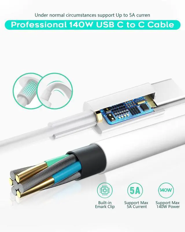 Alt view image 5 of 5 - 10FT 140W/118W/96W Mac Book Pro Fast Charger,Long 10Foot USB C Charger Cable Quick Apple Laptop Adapter Fast Charging for Macbook Pro 16,15,14,13inch 2024,2023,2022,2021,2020,2019,M1 M2 M3 MacBook Air