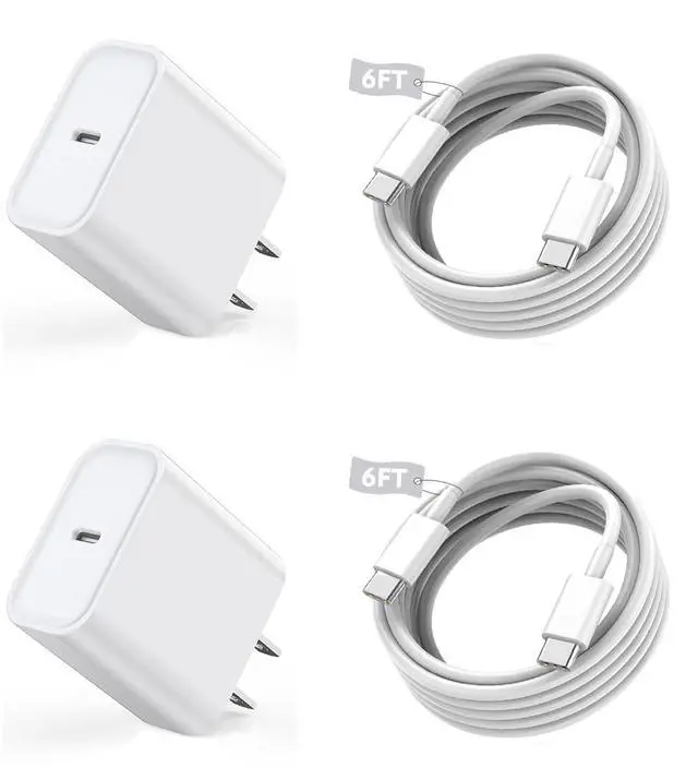 Main image of Long USB C Cable for iPhone 16 15 Charger,2Pack 20W USB C Charger Block iPhone 16 Pro Fast Charging 6FT C to C Cord Cable for iPhone 16/16 Pro/16 Plus/16 Pro Max/15/15 Plus/15 Pro Max/15 Pro/iPad Pro