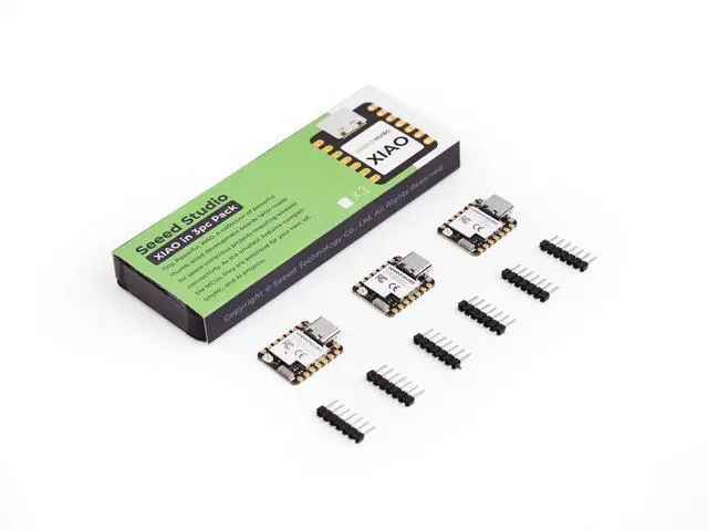 Main image of XIAO MG24 3PCS Pack - Silicon Labs EFR32MG24, Matter Native Over Thread/BLE 5.3, Arduino Compatible, 1.95mA Ultra-Low-Power, On-Board Antenna, 19 GPIOs