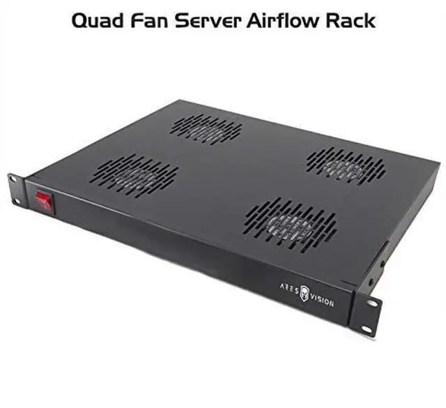 Alt view image 4 of 4 - Ares Vision Quad Cooling Fans for 19'' Wide Standard Server Cabinet/Rack MAX Airflow (Quad Fans) Fits Universal Server Racks, Industry Best 7 Year Warranty!