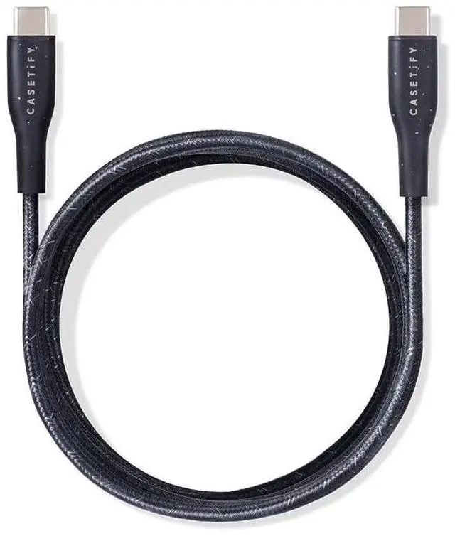 Main image of CASETiFY Powerthru USB-C to USB-C Cable (2m/6.6ft) - Black