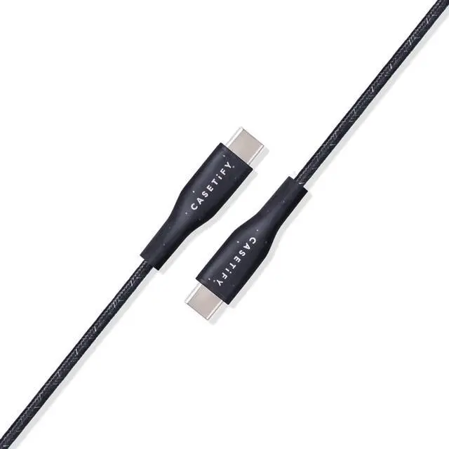 Alt view image 4 of 4 - CASETiFY Powerthru USB-C to USB-C Cable (2m/6.6ft) - Black