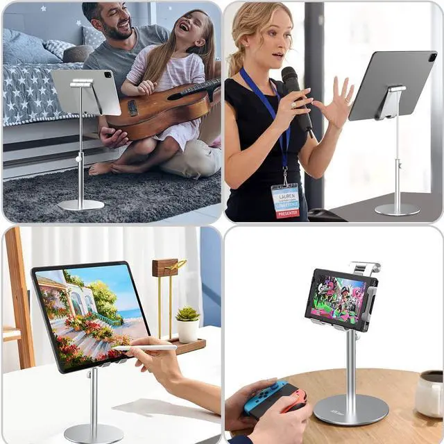 Alt view image 2 of 5 - AICase Upgraded iPad Stand - Adjustable Desk Stand for iPad Pro 9.7, 10.5, 11, 12.9 Air Mini 5th/6th Gen, Samsung Tablet, Tab (3.5-13")
