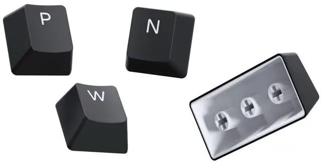 Alt view image 3 of 5 - PWNAGE Full PBT Keycap Set - Double Shot PBT Shine Through Full Keyboard Keycaps (Black)