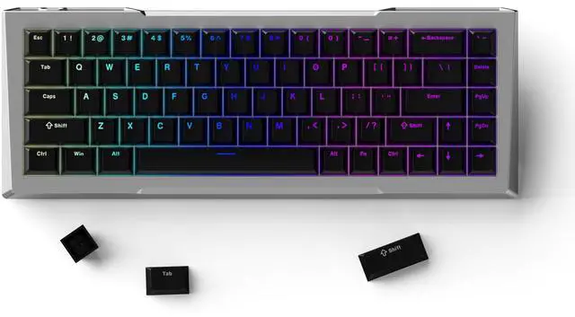 Alt view image 2 of 5 - PWNAGE Full PBT Keycap Set - Double Shot PBT Shine Through Full Keyboard Keycaps (Black)