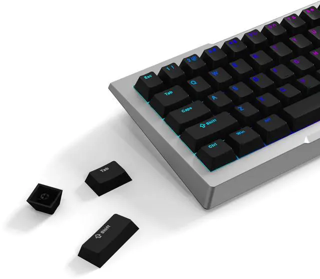 Main image of PWNAGE Full PBT Keycap Set - Double Shot PBT Shine Through Full Keyboard Keycaps (Black)