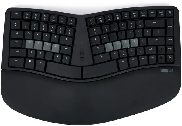 Alt view image 2 of 5 - KINESIS mWave Ergonomic Keyboard for PC (Black) | Mechanical Switches | Bluetooth & USB | Programmable | Backlit | Windows Modifiers & Hotkeys