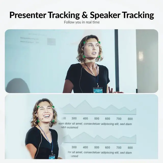 Alt view image 4 of 5 - WYRESTORM 4K UHD Conference Room Webcam with AI Auto Framing, Presenter & Speaker Tracking - 120deg Wide-Angle Camera, 5X Digital Zoom, Mic & Speaker for PC Meetings, Microsoft Teams & Zoom