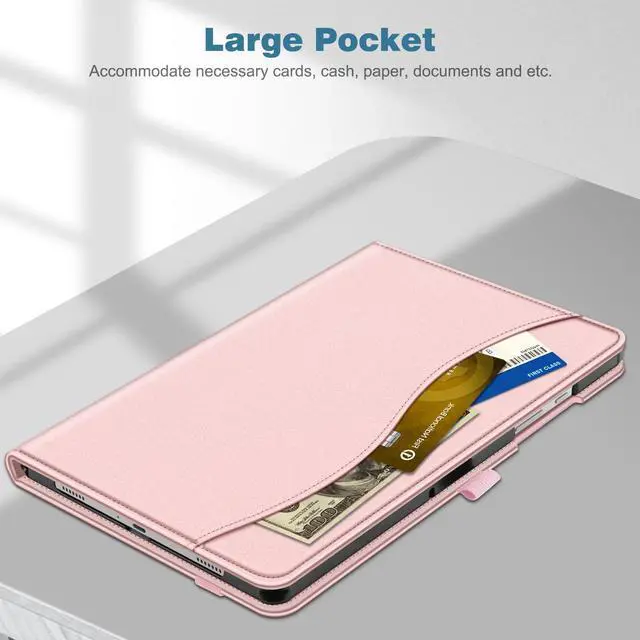 Alt view image 5 of 5 - Fintie Case for Samsung Galaxy Tab A9 Plus/A9+ 5G 11 Inch 2023 Model (SM-X210/X216/X218), Multi-Angle Viewing Smart Stand Back Cover with Pocket Auto Wake/Sleep, Rose Gold