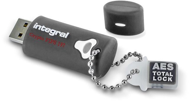 Main image of Integral 16GB Crypto-197 256-Bit 3.0 USB Flash Drive Encrypted - FIPS 197 Certified, Brute Force Password Attack Protection & Double Layer Waterproof Design