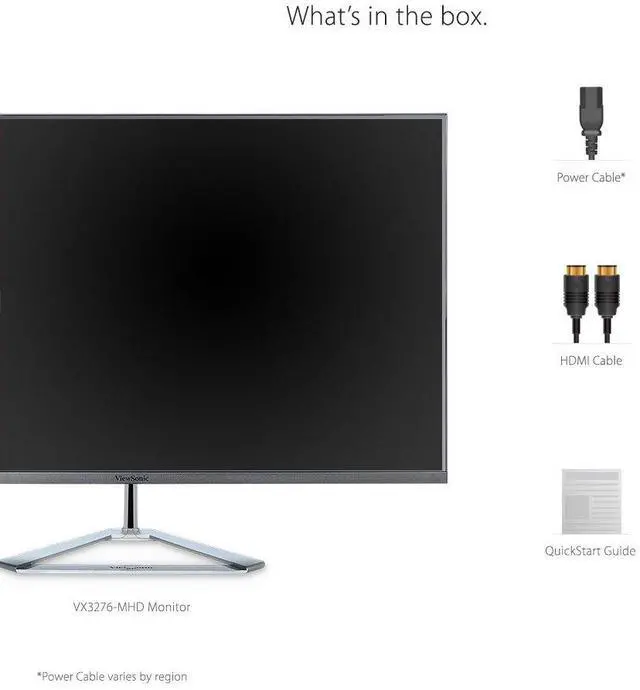 Alt view image 5 of 5 - ViewSonic VX3276-MHD 32 Inch 1080p Widescreen IPS Monitor with Ultra-Thin Bezels, Screen Split Capability HDMI and DisplayPort