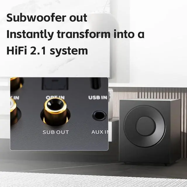 Alt view image 3 of 5 - FiiO SA1 High-Fidelity Desktop Speaker. 31-Band PEQ, LDAC Bluetooth,20W2+5W2 Output, Phono Preamp, Wood Fiber Woofer, Aluminum-Magnesium Tweeter (White)