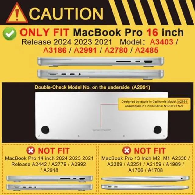 Alt view image 2 of 5 - Batianda Premium Crystal Case for New MacBook Pro 16 inch 2024 M4 2023 M3 M2 Pro Max Chip Lightweight Durable Scratch-Resistant, Easy Install, with Keyboard Cover, Transparent