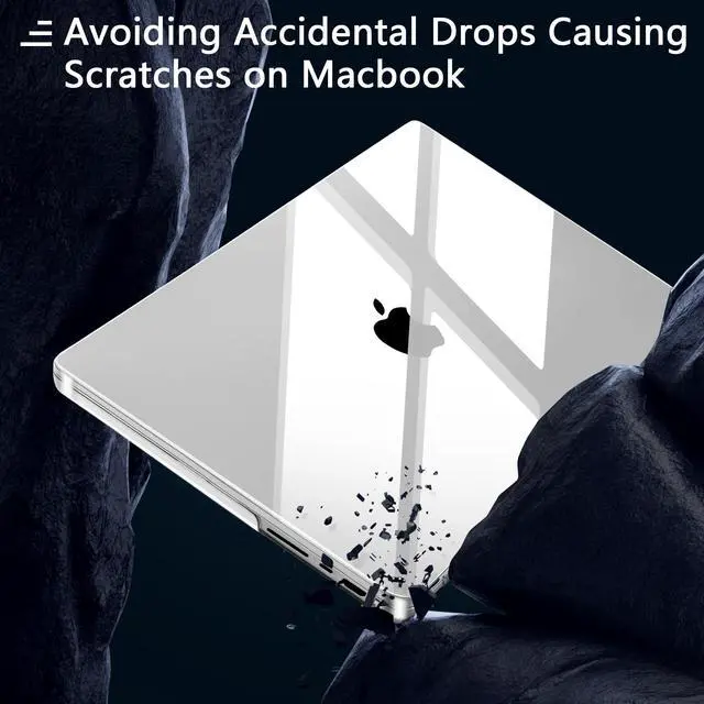 Alt view image 5 of 5 - Batianda Premium Crystal Case for New MacBook Pro 16 inch 2024 M4 2023 M3 M2 Pro Max Chip Lightweight Durable Scratch-Resistant, Easy Install, with Keyboard Cover, Transparent