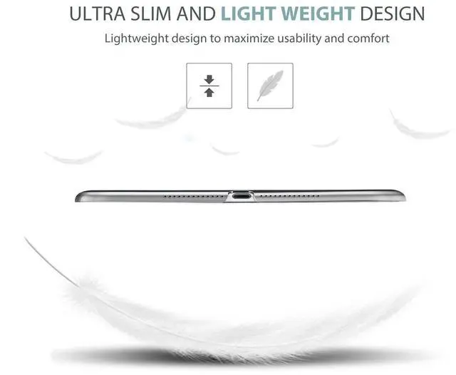 Alt view image 5 of 5 - ProCase iPad 9.7 Case (Old Model) 2018 iPad 6th Generation / 2017 iPad 5th Generation Case -White Bundle with 2 Pack iPad 9.7 Screen Protector 2018/2017, Tempered Glass Screen Film Guard