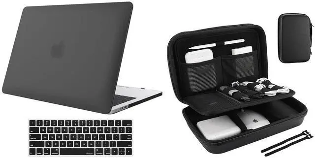 Main image of ProCase MacBook Pro 13 Case 2016-2020 Release Bundle with ProCase Hard Travel Electronic Organizer Case