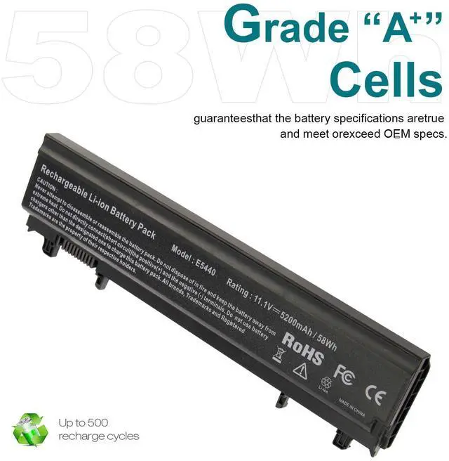 Alt view image 4 of 5 - TREE.NB Laptop Battery for Dell Latitude 14 15 5000 E5440 E5540 Series M7T5F VV0NF FT6D9 3K7J7 5200mAh 11.1V Replacement