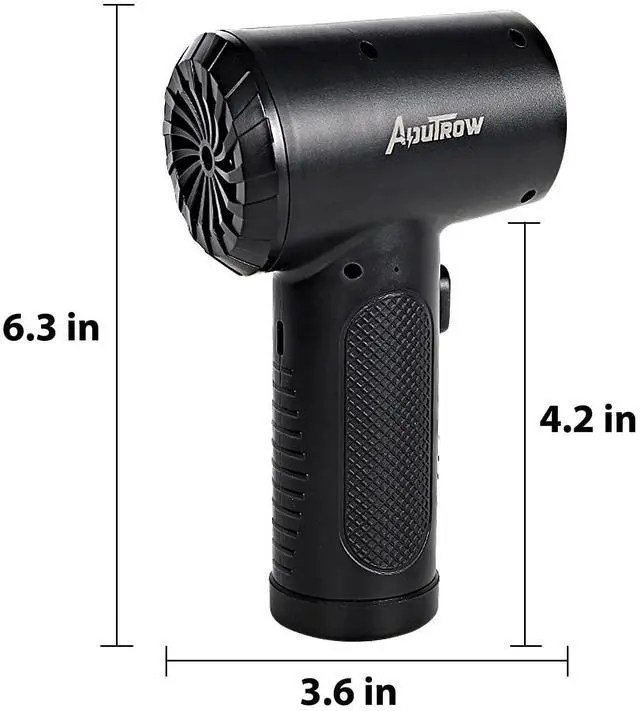 Alt view image 2 of 5 - Aoutrow Electric Air Duster, Powerful Air Blower for Computer Car Cleaning Reusable Power 100000 RPM Motor, 3 Adjustable Speed Keyboard Cleaner Kit with 4 Nozzles & 4 Brushes