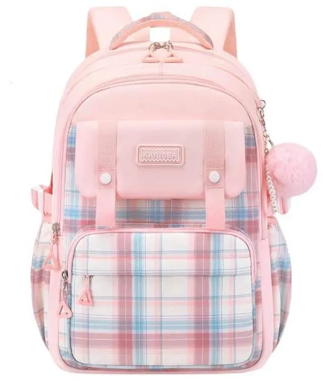 Main image of Aufona Cute Backpack for School Teen Girls, Aesthetic Laptop Backpack High Middle School Daypack Women Daily Travel Laptop Bag (Pink)