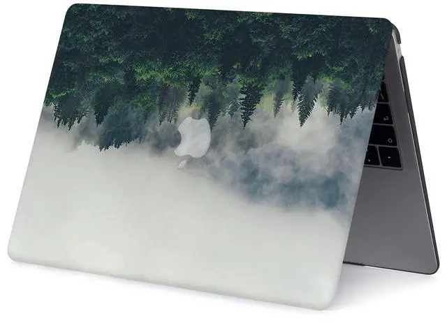 Alt view image 4 of 5 - Bandless Case Compatible with MacBook Pro 13 inch 2020 2019 2018 2017 2016 Models:A2338 M1 A2251 A2289 A2159 A1989 A1706 A1708, Plastic Hard Case Protective Cover & Keyboard Cover - Forest