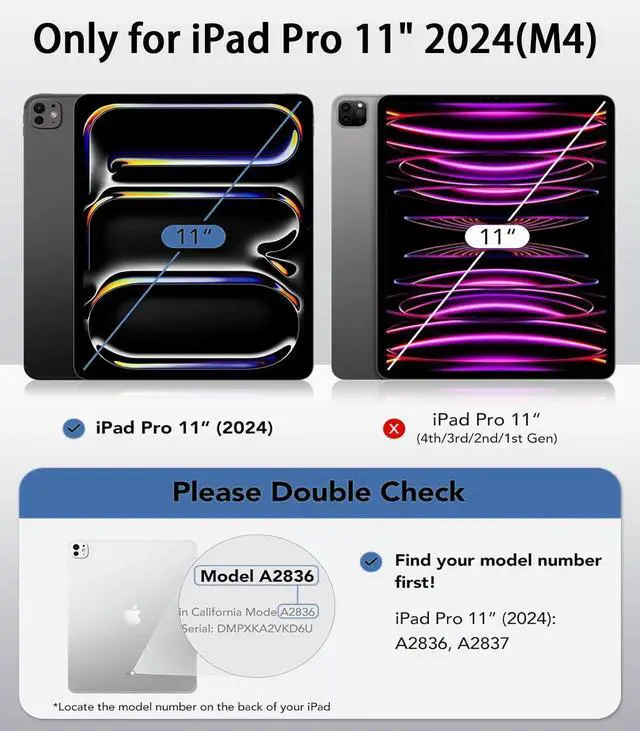 Alt view image 2 of 5 - BENTOBEN Magnetic for iPad Pro 11 Inch Case (M5/M4) 2025/2024, Translucent Matte Back Slim Soft TPU Bumper Lightweight Shockproof Protective Women Girls Boys Tablet Case Cover, Black