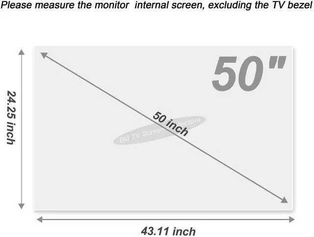 Alt view image 2 of 5 - BU TV Screen Protectors 50 Inch Anti-Glare TV Film Blue Light Anti Scratch Film for 50 Inch, TV Anti Glare Matte Glare Reducer