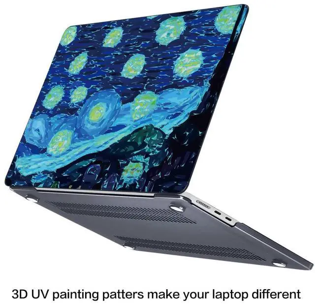 Alt view image 2 of 5 - Conbovo Compatible with MacBook Air 13 inch A2681 Case 2022 2024 M2 M3, Plastic Hard Shell Case & Keyboard Cover & Screen Protector & USB Adapter, Abstract Landscape