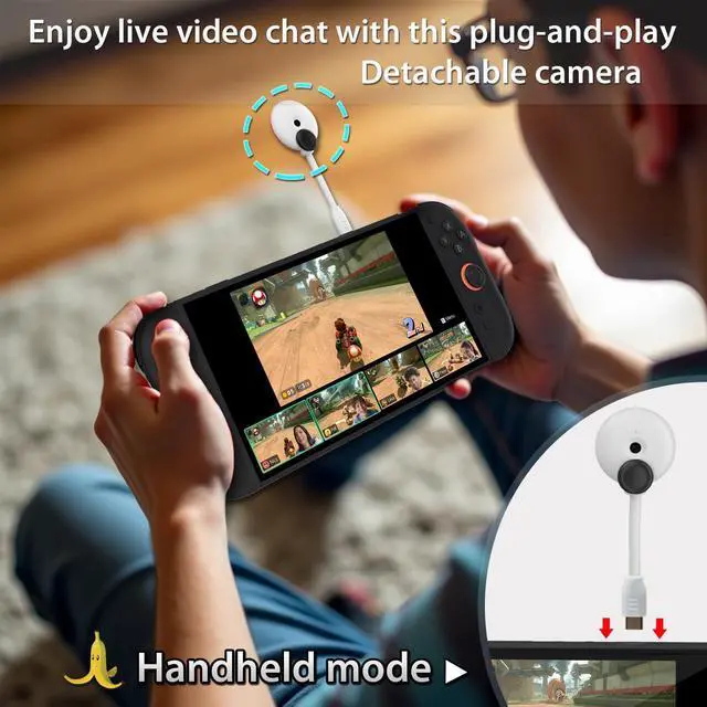 Alt view image 3 of 5 - Coolwee Camera for Nintendo Switch 2 (2025), 720P HD Video Camera, Privacy Sliding Lens Cover, ABS White and Green Color