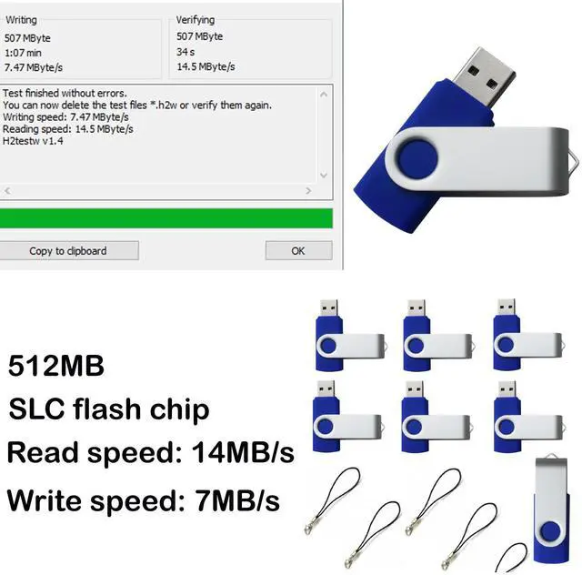 Alt view image 2 of 4 - lcwamy 512MB Flash Drives 100 Pack USB Drives Bulk USB Flash Drive 100 Pack Thumb Drive Pack Flash Drive Bulk Memoria USB CupShadow (Blue, No Logo)