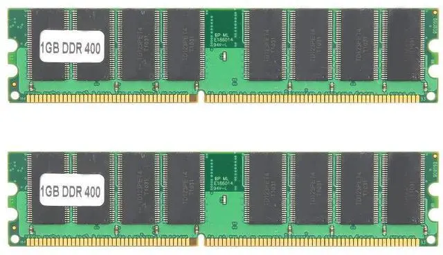 Main image of 2PCS DDR Memory, 400Mhz 1GB 184Pin Memory Designed for DDR PC3200 Desktop Computer, Full Compatible Double Sided 16-Grain Memory Module Desktop Computer Upgrade