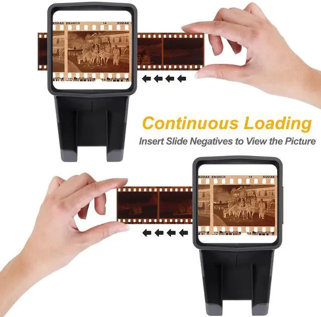 Alt view image 5 of 5 - 35mm Slide Viewer, Film Negative and Slide Viewer with 3X Magnification and LED Lighted Illuminated Viewing, USB Powered