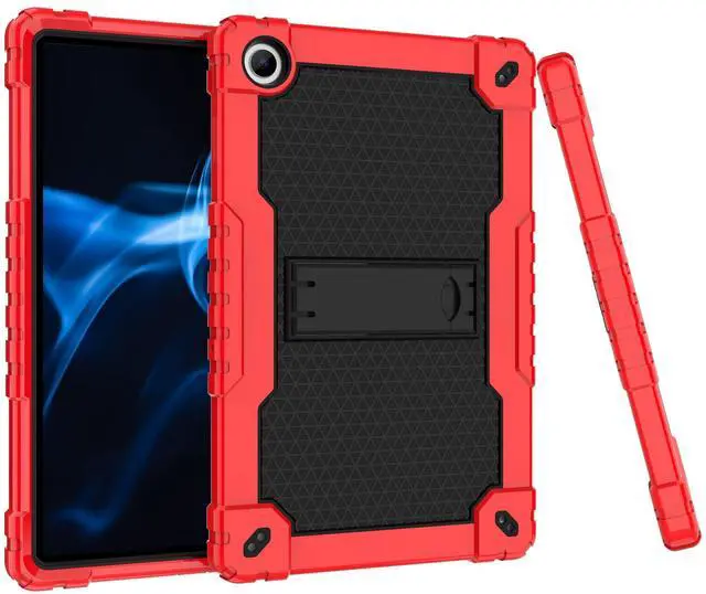 Alt view image 5 of 5 - Doemoil for Onn 10.4 Tablet Pro 2023 Model: 100110603 Case Built in Kickstand Heavy Duty Hybrid Case Hard Back Case Come with Tempered Glass/Shoulder Strap for Onn 10.4 Tablet Pro (Red+Black/1 Pcs)
