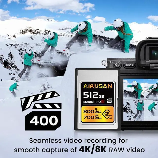 Alt view image 3 of 5 - 512GB CFexpress Type A Card, Up to 800MB/s Read Speed & 700MB/s Write Speed, CFexpress Type A Memory Cards for RAW 4K/8K Video Recording