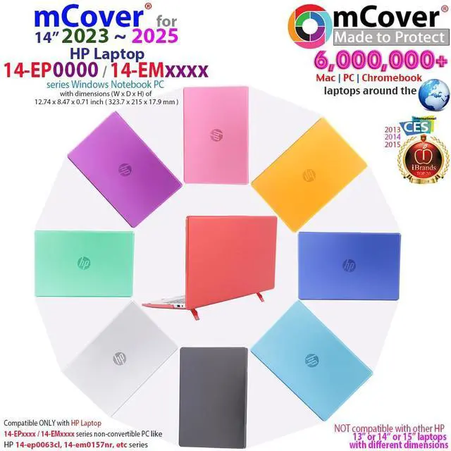 Alt view image 2 of 5 - mCover Case Only Compatible for 2023~2025 14" HP Laptop 14-EP0000 / 14-EM0000 Series Traditional Notebook PC (NOT Fitting Any Other HP Models) - Aqua