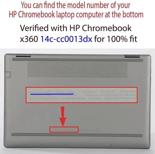 Alt view image 4 of 5 - mCover Hard Case Only Compatible for 2021~2023 14" HP Chromebook x360 14C-CC0000 Series Laptop Computers (NOT Fitting Any Other HP Chromebook & Windows laptops) - Blue