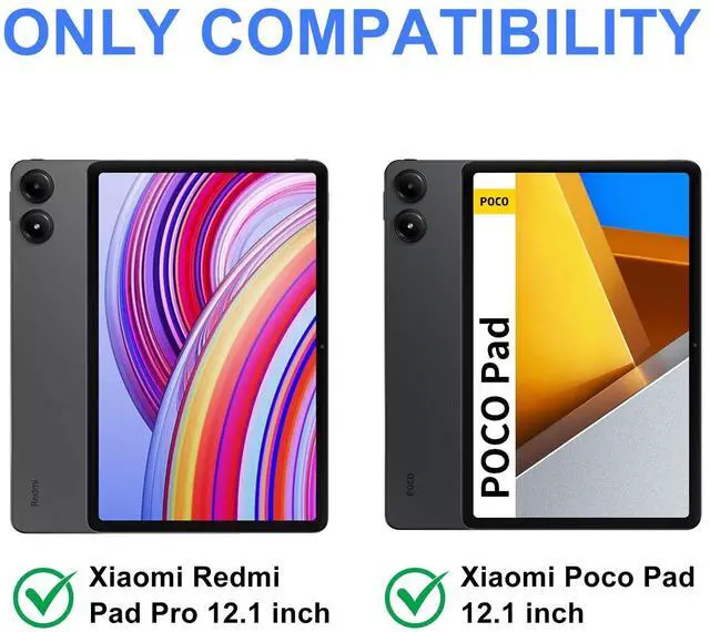 Alt view image 2 of 5 - IVEOPPE Keyboard Case for Xiaomi Redmi Pad Pro 12.1 Inch 2024/Xiaomi Poco Pad 12.1", 7 Colors Backlit, Detachable Bluetooth Wireless Keyboard Slim PU Stand Cover with Pencil Holder,Yellow