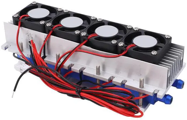 Main image of Peltier Cooler Water Cooling Block 12V 4 Chip Tec1-12706 DIY Thermoelectric Cooler Refrigeration Cooling Device