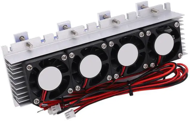 Alt view image 4 of 5 - Peltier Cooler Water Cooling Block 12V 4 Chip Tec1-12706 DIY Thermoelectric Cooler Refrigeration Cooling Device