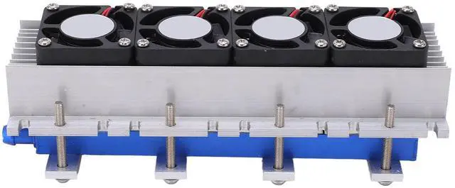 Alt view image 3 of 5 - Peltier Cooler Water Cooling Block 12V 4 Chip Tec1-12706 DIY Thermoelectric Cooler Refrigeration Cooling Device