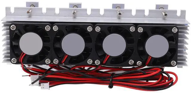 Alt view image 5 of 5 - Peltier Cooler Water Cooling Block 12V 4 Chip Tec1-12706 DIY Thermoelectric Cooler Refrigeration Cooling Device