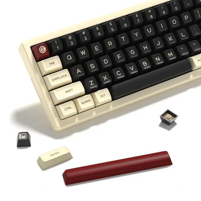 Main image of KBDiy Similar to SA Profile Clone Rome PBT Double Shot Keycap Set,160 Keys Black and White Custom Key Caps Keycaps 60 Percent Retro Keycaps for 61/64/68/84/87/100/104/108 Mechanical Keyboard