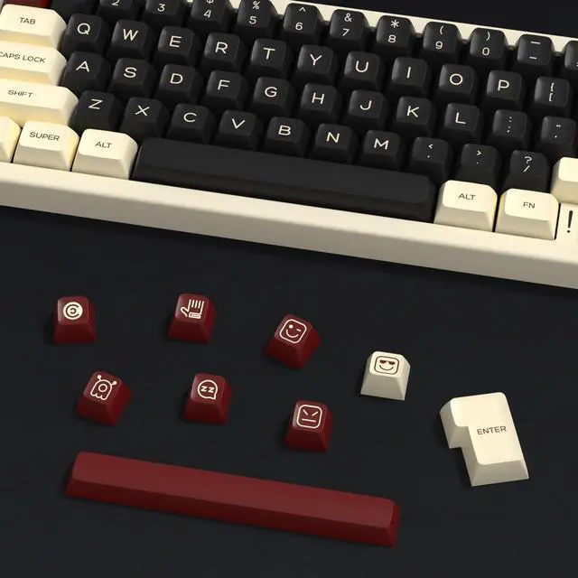 Alt view image 4 of 5 - KBDiy Similar to SA Profile Clone Rome PBT Double Shot Keycap Set,160 Keys Black and White Custom Key Caps Keycaps 60 Percent Retro Keycaps for 61/64/68/84/87/100/104/108 Mechanical Keyboard
