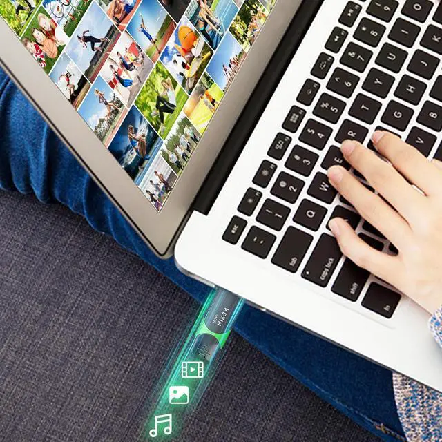 Alt view image 3 of 5 - KEXIN 64 GB Flash Drive 10 Pack USB 3.0 Flash Drive 64G Thumb Drive 3.0 Memory Stick Data Storage USB Stick with LED Indicator,64G 10Pack Black+ Green